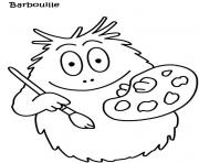 Coloriage barbapapa barbouille fait de la peinture