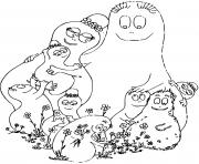 Coloriage La famille des Barbapapa