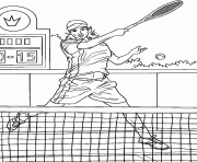 Coloriage partie de tennis