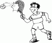 Coloriage joueur de tennis