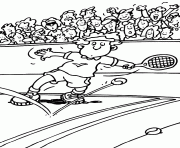 Coloriage court de tennis