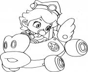 Coloriage bebe princesse peach mario kart