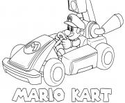 Coloriage mario kart speed