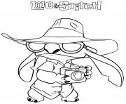 Coloriage stitch le photographe