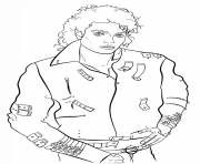 Coloriage michael jackson celebrite star