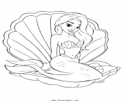 Coloriage fille ado en sirene princesse