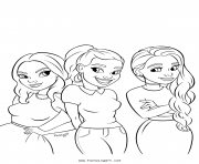 Coloriage entre filles