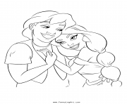 Coloriage jasmine et aladin