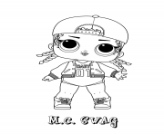 Coloriage fille ado lol dolls MC swag