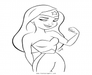 Coloriage fille ado wonder woman super heros