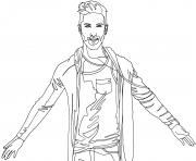 Coloriage kendji girac chanteur star de la musique francaise