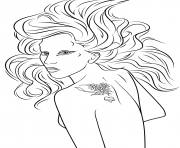 Coloriage lady gaga celebrite star