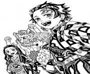 Coloriage Kimetsu no Yaiba demon slayer