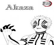 Coloriage Akaza from the anime demon slayer