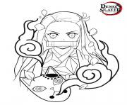 Coloriage Nezuko Kamado from the anime Demon Slayer demon slayer