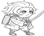 Coloriage Chibi Tanjiro Kimetsu no Yaib