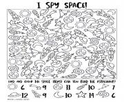 Coloriage Univers Espace Planete Cherche et Trouve