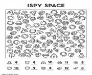 Coloriage i spy space hard kids