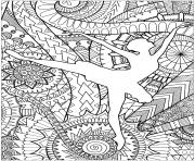 Coloriage mandala danseuse de ballet