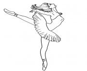 Coloriage barbie danseuse etoile