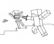 Coloriage roblox vs minecraft