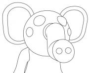 Coloriage roblox elephant