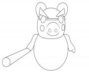 Coloriage roblox mechant piggy