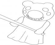 Coloriage roblox piggy cochon