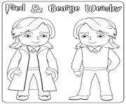 Coloriage Fred and George Weasley