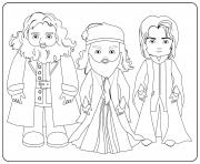 Coloriage Hagrid Dumbledore and Snape