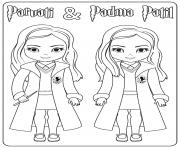 Coloriage Parvati and Padma Patil