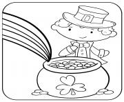 Coloriage costume de la saint patrick