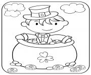 Coloriage tradition irlandaise saint patrick