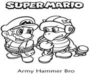 Coloriage army hammer bro