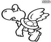 Coloriage super mario koopa paratroopa