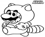 Coloriage super mario bros 3 en raton laveur