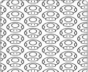 Coloriage super mario mushroom pattern