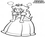 Coloriage princesse peach enervee et fachee