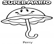 Coloriage super mario perry magical talking parasol