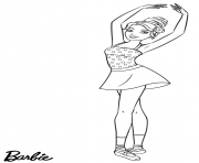 Coloriage barbie danseuse ballerine