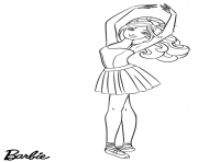 Coloriage ballerina barbie danseuse outfit