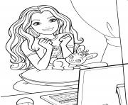 Coloriage barbie princesse est heureuse apres les resultats de son bac