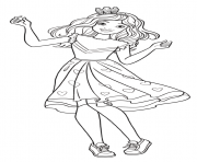 Coloriage chelsea barbie princesse danse