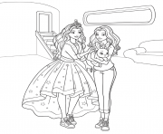 Coloriage barbie princesse et summer trouvent un lapin adorable