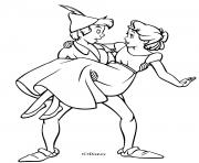 Coloriage peter pan sauve wendy disney