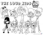 Coloriage the loud kids la famille loud