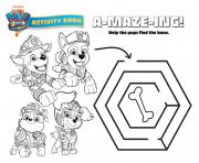 Coloriage amazing help the pups find the bone pat patrouille le film