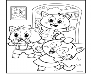 Coloriage nursery rhymes three little kittens