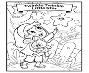 Coloriage nursery rhymes twinkle twinkle little star