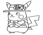 Coloriage pokemon unite pikachu holo costume